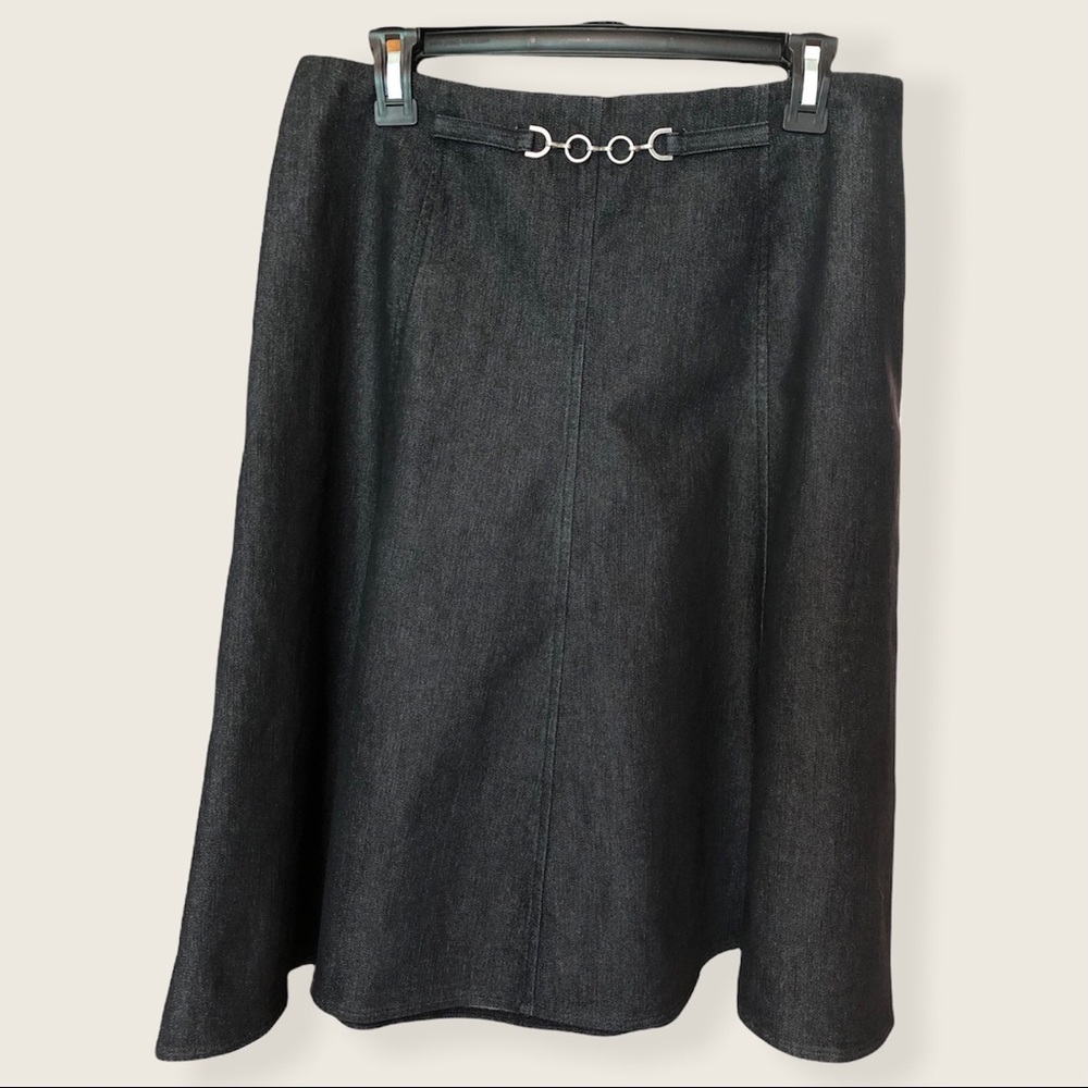 Black Denim Skirt